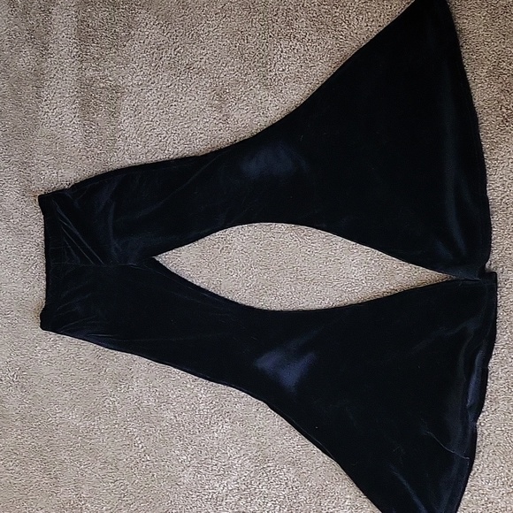 Killstar Pants - Black velvet bellbottoms